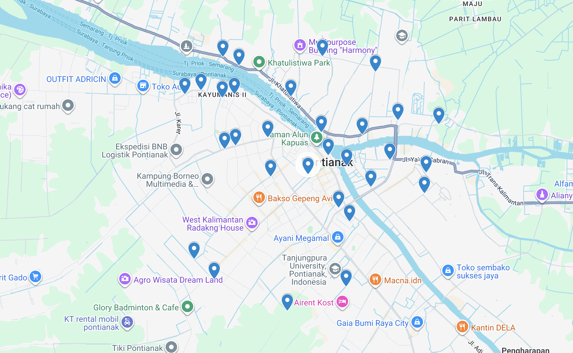 Sebaran TPS di Kota Pontianak